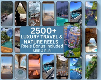 2500+ Travel and Nature Reels | Scenic Faceless Videos | Instagram TikTok Content | MRR PLR | Digital Download