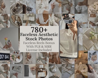 780+ Aesthetic Stock Photos Bundle | Faceless Lifestyle Images | Instagram Content | Business Branding | MRR PLR