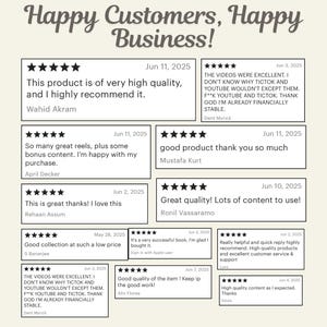 Happy customer Happy business