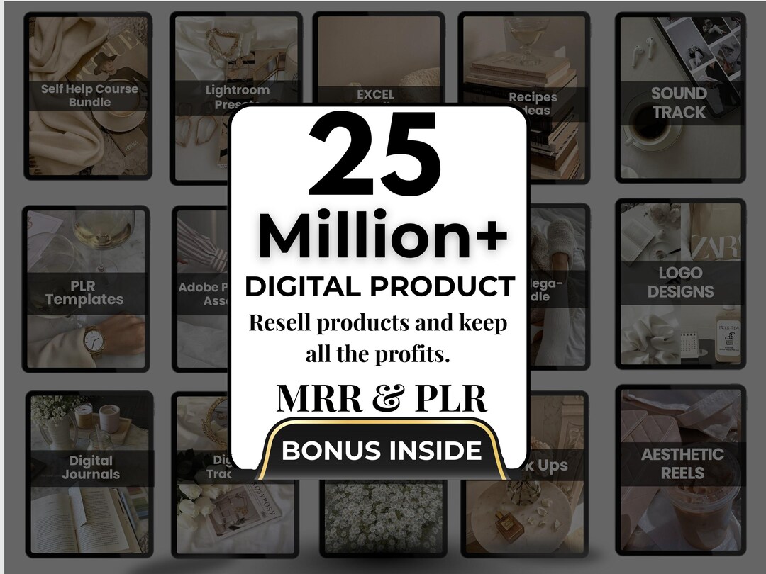 Buy 25 Million Digital Products Bundle 2026 | PLR & MRR Resell Rights ...