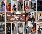 3000+ Melanin Luxury Faceless Reels Bundle | Black Women Aesthetic Content Bank | Rich Girl Lifestyle Instagram Reels | MRR Digital Content