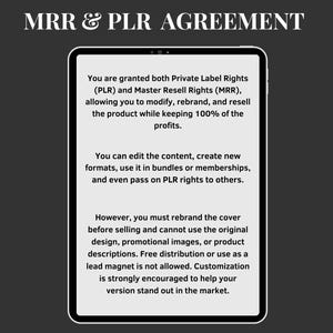 MRR & PLR Agreement