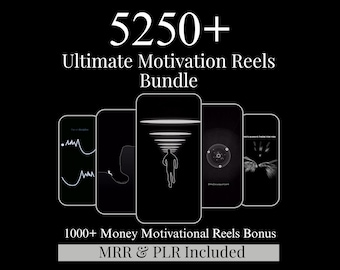 5250+ Motivational Reels Bundle | Viral TikTok, Instagram Video Pack | Business, Luxury & Inspiration Animation Reels | PLR/MRR Rights