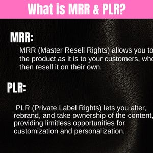 What is MRR & PLR