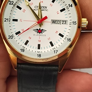 Citizen automatisk herrklocka med vit urtavla, Railway Time i rostfritt stål