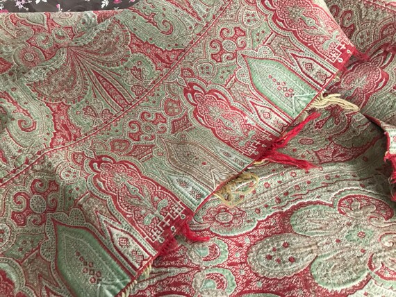 Antique Mid 1800’s Rare French Double Woven Kashmi