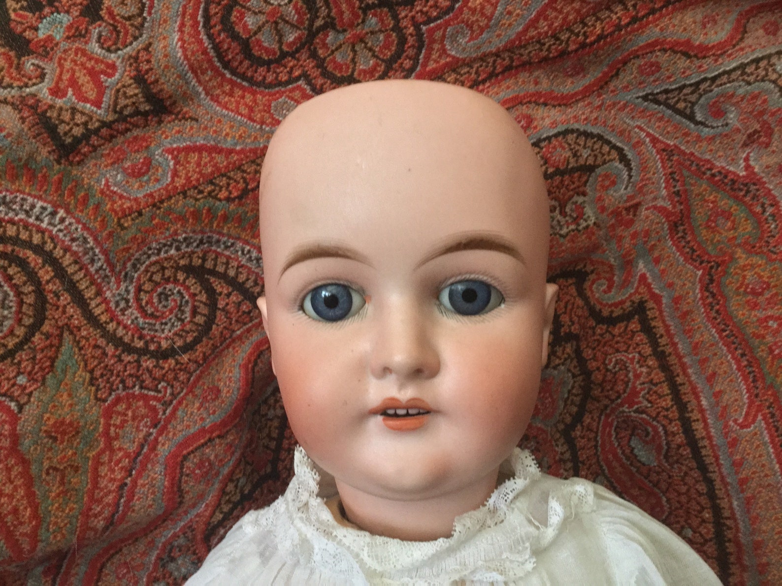 Antique German Mystery Mark Bisque Head Doll Beautiful Dress Etsy