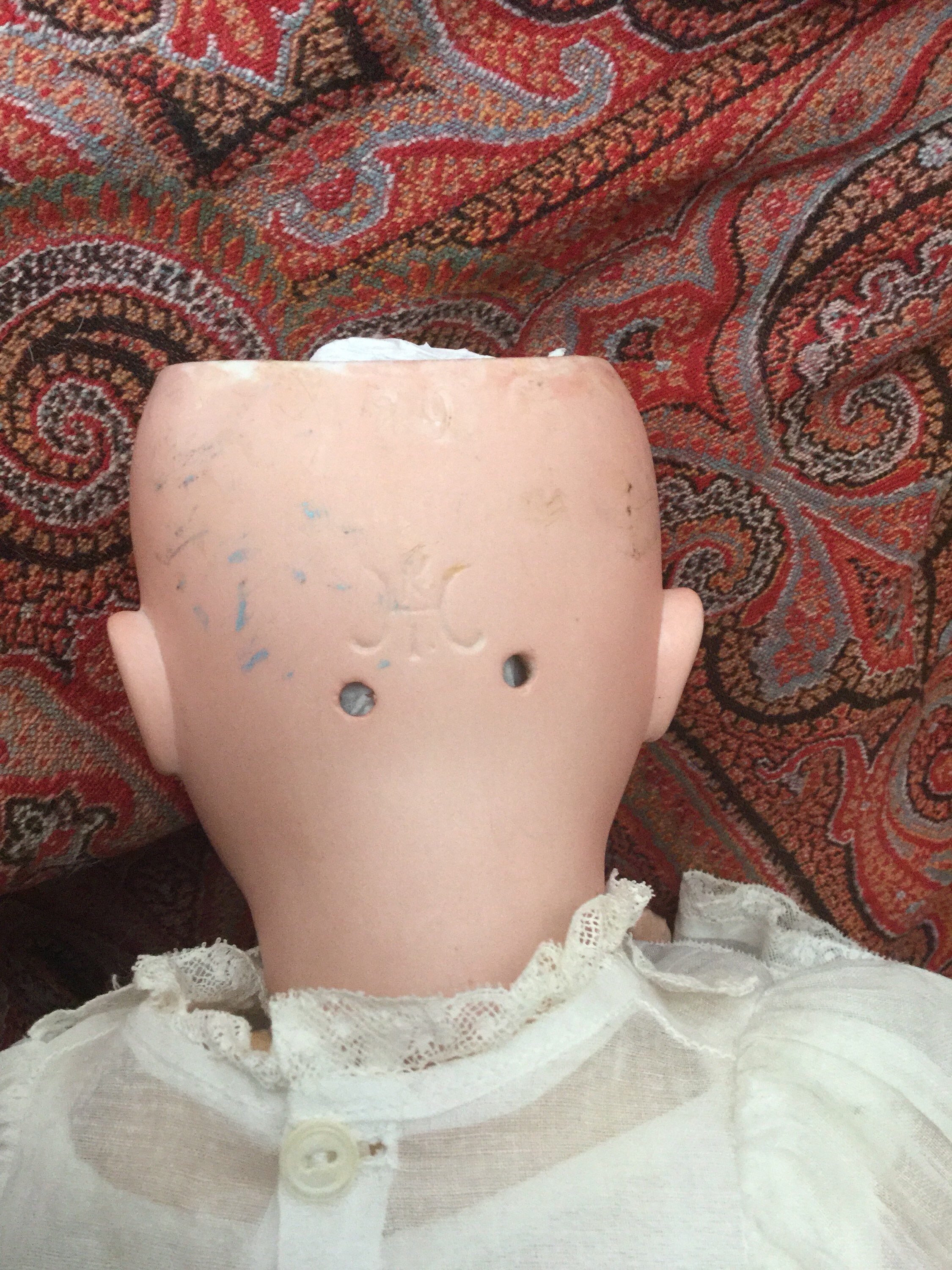 Antique German Mystery Mark Bisque Head Doll Beautiful Dress Etsy