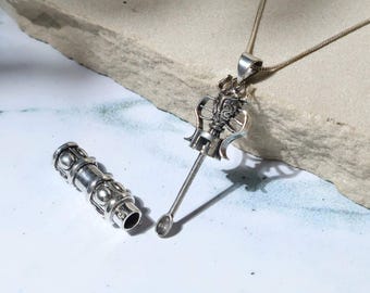 Handmade Brass Ear Spoon Pendant, Secret Capsule Necklace, Boho Jewelry