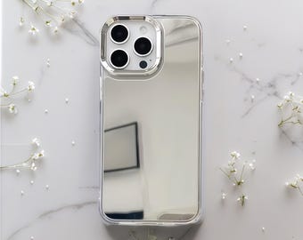Funda de lujo con espejo para iPhone – Carcasa rígida de acrílico chapado, resistente a golpes, para iPhone 11, 12, 13, 14, 15, 16, 17 Pro Max y XR