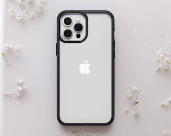 Funda transparente de silicona suave para iPhone – Funda transparente a prueba de golpes con bordes de color para iPhone 6 7 8 X XS XR 11 12 13 14 15 16 Pro Max Plus SE