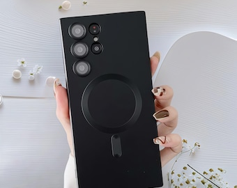 Funda magnética mate de lujo para Samsung – Funda protectora MagSafe para Galaxy S25, S24, S23, S22, S21, S20 / Ultra / Plus / Note 20 | Funda rígida delgada