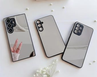 Funda para teléfono con espejo y maquillaje para Samsung Galaxy S25 S24 S23 S22 S21 S20 S8 FE Note 20 Ultra A55 A54 A34 A24. Cubierta a prueba de golpes.