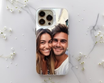 Funda personalizada para iPhone con foto – Funda antigolpes IMD personalizada para iPhone 7 8 SE 11 12 13 14 15 16 17 / Mini / Plus / Pro / Pro Max | Idea de regalo