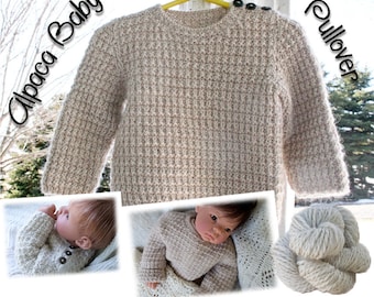 Alpaca Baby Sweater Pullover Pattern Download