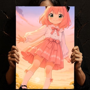 Anya Forger Metal Poster: Spy x Family Anime Wall Art