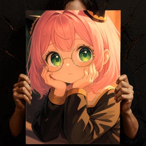 Anya Forger Metal Poster: Spy x Family Anime Wall Art