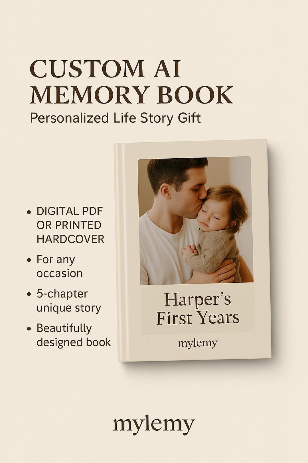 Custom AI Memory Book – Personalized Life Story Gift | Digital PDF - Etsy