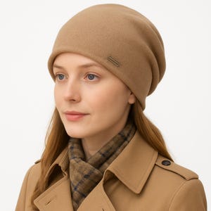 Slouch Hat 100% Silk, Men and Womens Slouch Hat, Slouchy Beanie, Winter Fall Beanie, Korean Fashion Beanie, Cosy Winter Hat, Gift for Them