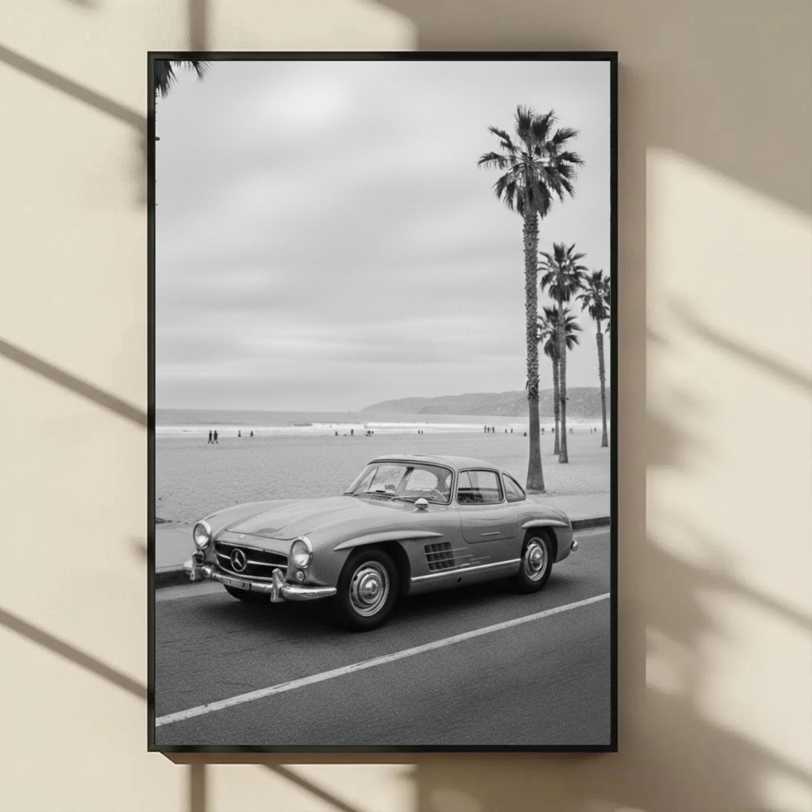 Mercedes 300SL Gullwing Poster | Classic Car Wall Art (digital Download ...
