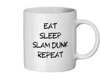 Taza de cerámica Eat, sleep Slam Dunk, Repeat