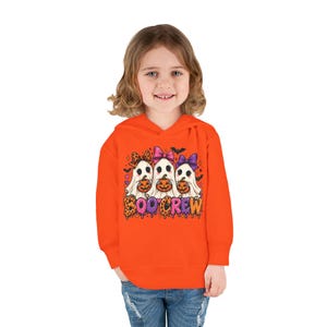 Boo Crew Ghosts Toddler Hoodie | Halloween Pumpkin Bows