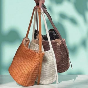 Retro Woven Leather Handbag, Handcrafted Tote Purse, Genuine Leather Gift for Her, Handmade Vintage Cowhide Shoulder Bag, Gift for Mom