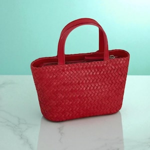 Small & Soft Genuine Leather Hobo Bag for Women, Handcrafted Woven Leather Tote Bag, Handmade Ladies Purse, Perfect Gift for Mom