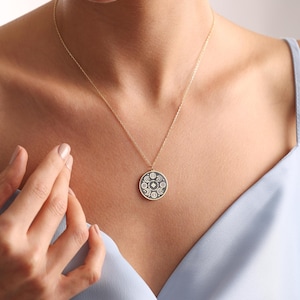 Personalized Moon Phase Necklace: Sterling Silver Astrology Jewelry