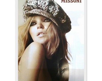 Chic Kate Moss Poster | Fashion Vogue Framed Wall Art | Stylish Home Decor