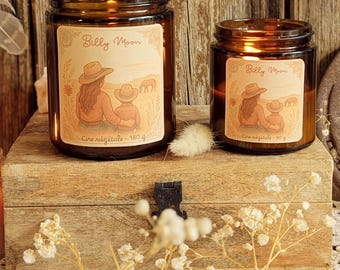 Vela perfumada de cera vegetal de colza - Boho Western - Fragancia de Grasse - Madre e hijo - Atardecer en el rancho