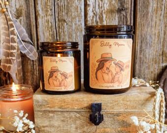 Vela perfumada de cera vegetal - Poética - Cera de colza - Fragancia de Grasse - Ambiente bohemio campestre - Madre e hijo