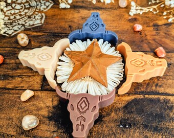 Set de ceras vegetales perfumadas - Cráneo de búfalo sagrado - Cera de soja - Atmósfera del lejano oeste