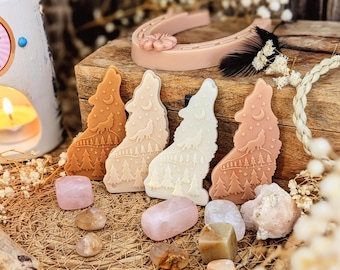 Set de discos derretidos con aroma a lobo - Cera de soja vegetal - Atmósfera de bosque y mística - Idea de regalo
