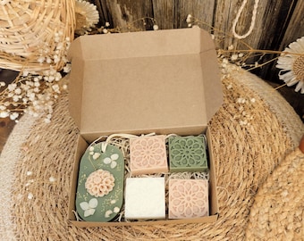 Set de regalo perfumado - Regalo ideal para Navidad - Cera vegetal - Decoración boho