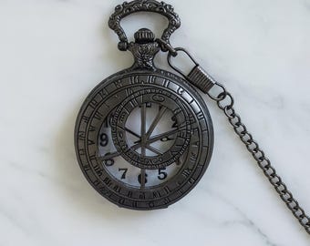 Mechanisch zakhorloge met ketting of ketting – Time Lord Steampunk-stijl