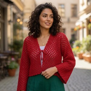 Granny Hexagon Cardigan Häkelanleitung | Cropped Cardigan Muster Deutsch | Anfängerfreundlich PDF