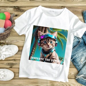 Cat Graphic Tee: Trendy Unisex Heavy Cotton T-Shirt