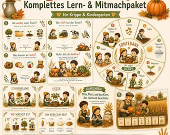 Herbst Erntedank Lern- & Mitmachpaket für Kita und Kindergarten