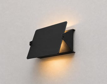 Charlotte Perriand Inspired Wall Sconce, Black Metal Adjustable Mid Century Modern Lamp