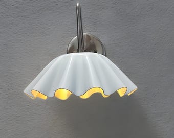 Mid Century 1950s modern wall sconce: Vanity Handmade Brass light fixture, Bedroom Hallway lighting