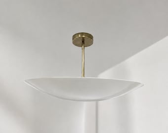 6-Light Sputnik Chandelier, Mid-Century Modern Brass Ceiling Light Fixture