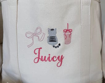 You Pick | Choose your Own Embroidered Tote Bag 3x Logos!