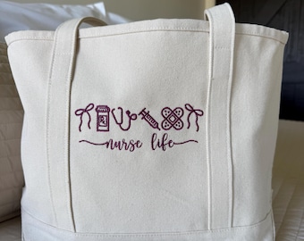 Custom Nurse Canvas Bag, Nurse Gift | RN Gift | Nursing School Gift