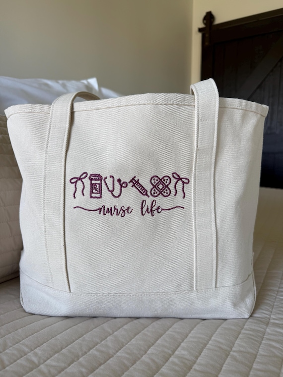 Custom Nurse Canvas Bag, Nurse Gift | RN Gift | Nursing School Gift