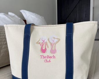 Bachelorette Party Embroidered Custom Canvas Tote Bag