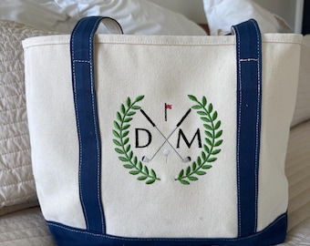 Personalized Golf Canvas Tote