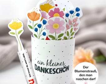 Duplo Flower Bouquet Printable Template | Thank You Gift | Thank You Labels | Instant Download