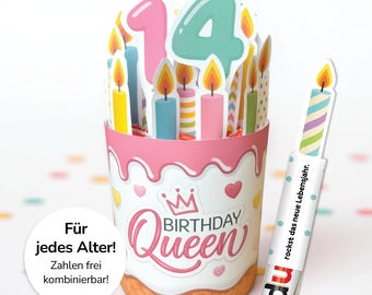 Envoltorios Duplo para regalo de cumpleaños | Regalo DIY para niñas y mujeres | Regalos en efectivo y cupones | Plantilla imprimible en PDF