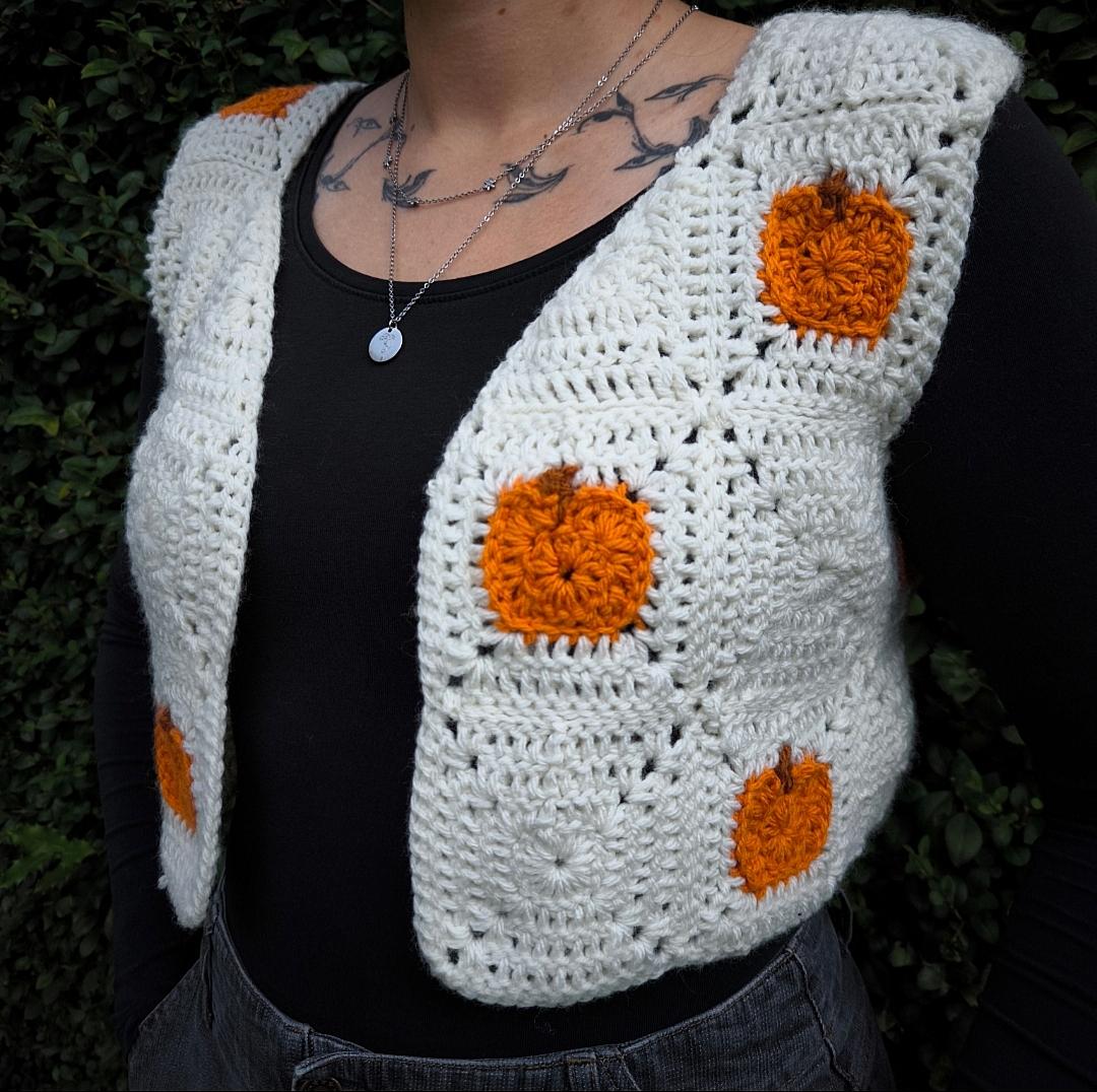 39 Granny Square Vest Crochet Patterns for Retro Layers, Boho Vests, and Handmade Gifts 2 Crochet Pattern Easy Fall Pumpkin Granny Square Vest